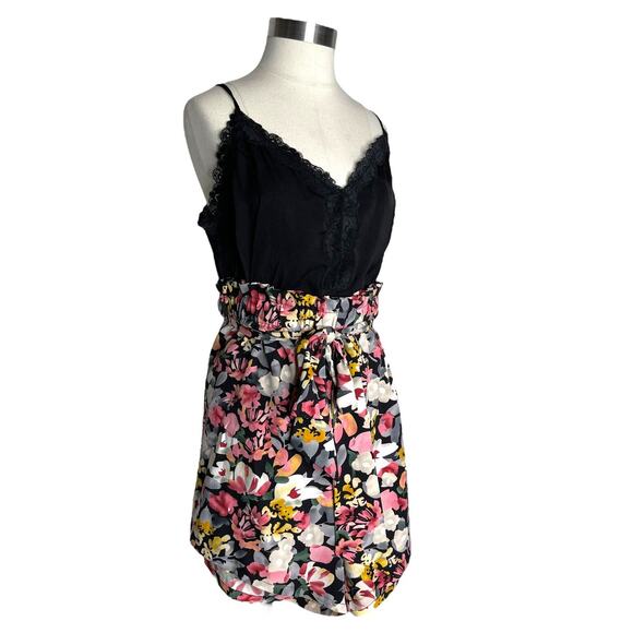Shein Curve Paperbag Waist Shorts With Tie Bow Floral Size 2XL - Picture 8 of 10